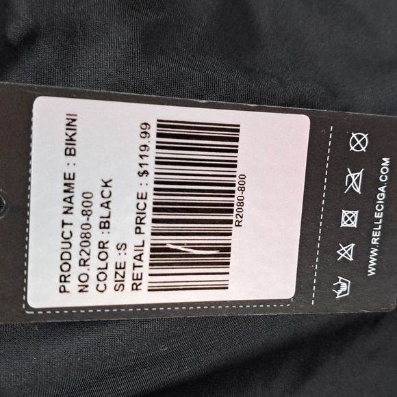 Relleciga small one piece with cutouts. Black. NWT. - Picture 6 of 7